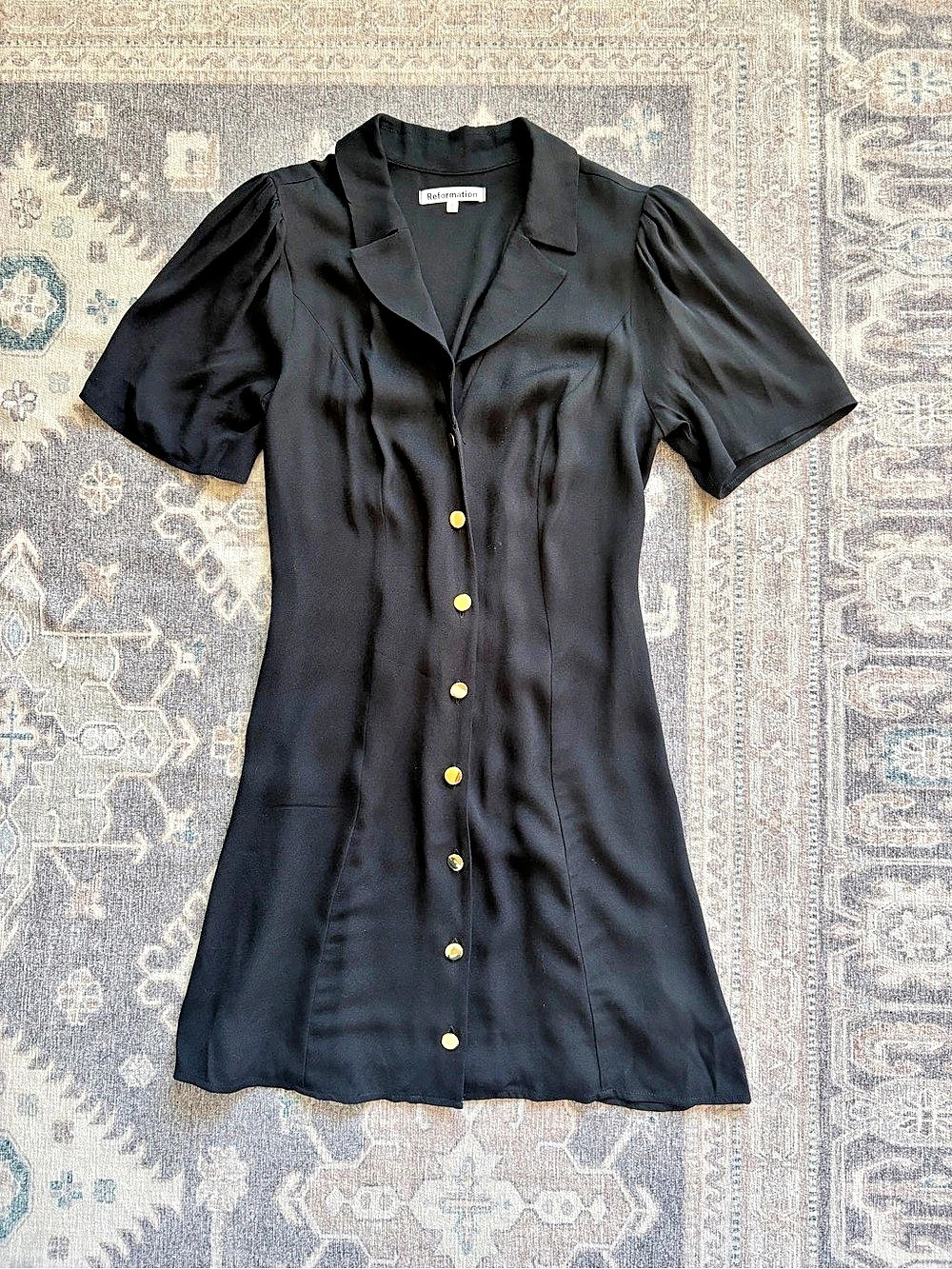 Reformation Black Mini Dress Size 0